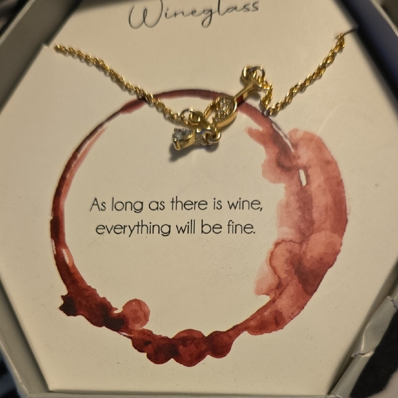 uncas international, llc Jewelry - Chic Gold Wineglass Pendant Necklace